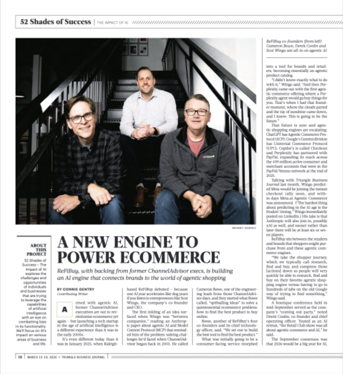ReFiBuy featured in Triangle Business Journal: A New Engine to Power Ecommerce